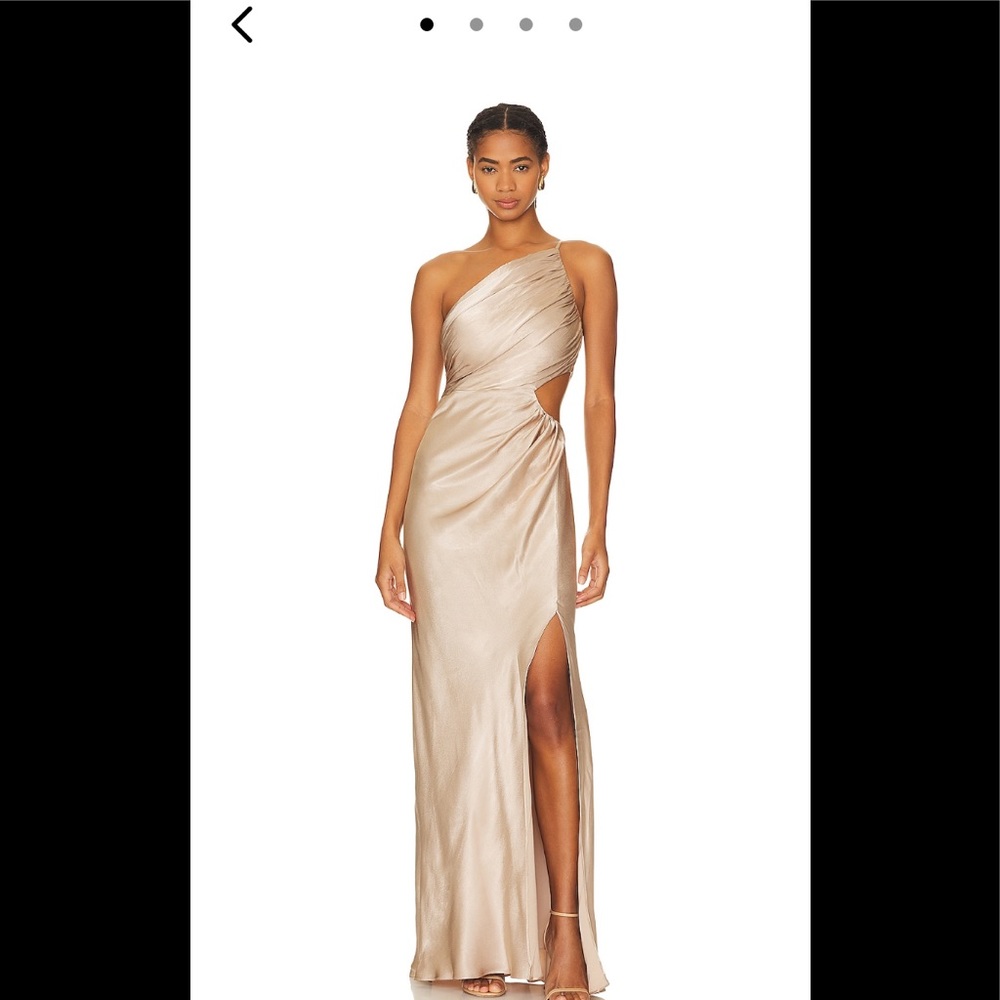 Shona Joy La Lune Asymmetrical Gathered Dress